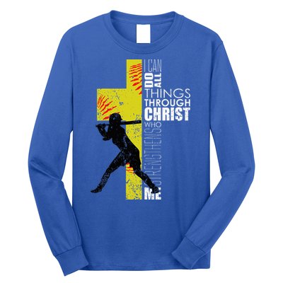 Softball Gifts Players N Christian Religious Long Sleeve Shirt