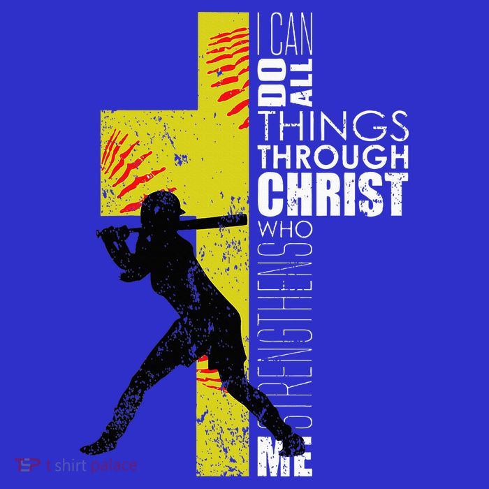 Softball Gifts Players N Christian Religious Tall T-Shirt