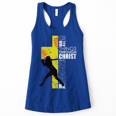 Softball Gifts Players N Christian Religious Womens Tank Top