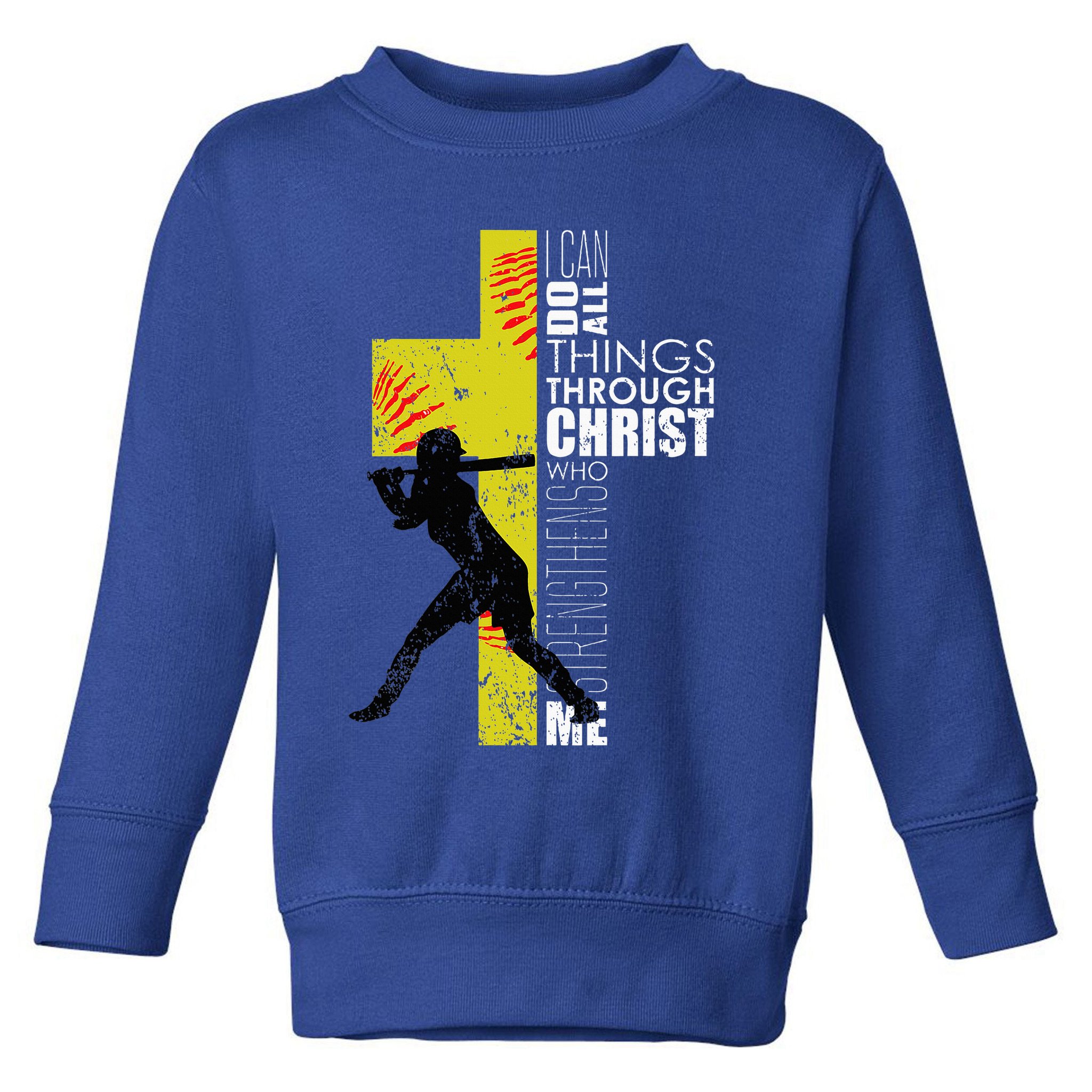 Softball Gifts Players N Christian Religious Toddler Sweatshirt
