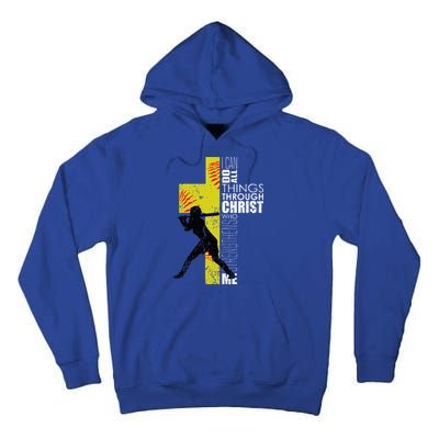 Softball Gifts Players N Christian Religious Tall Hoodie