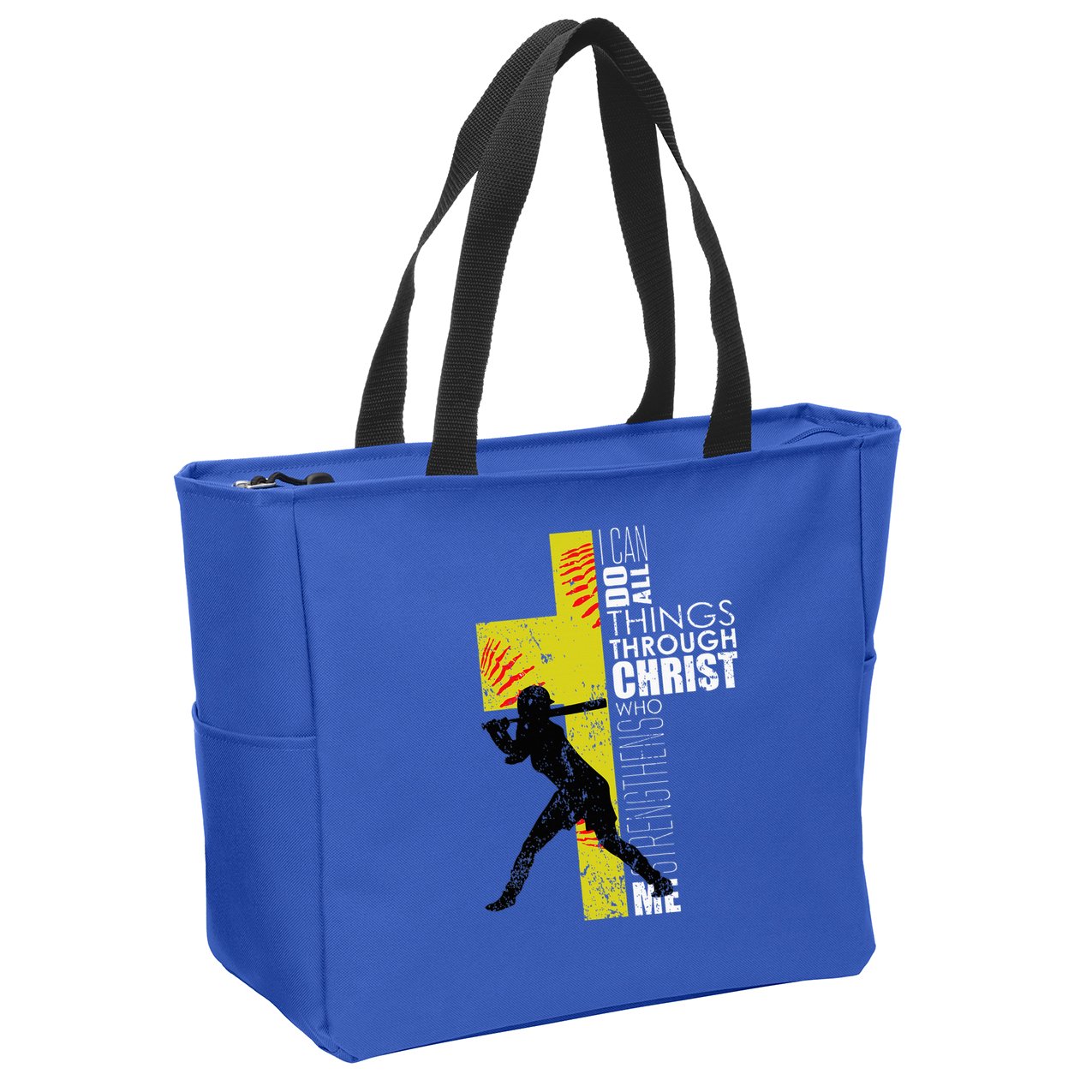 Softball Gifts Players N Christian Religious Zip Tote Bag