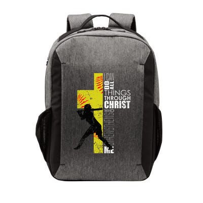Softball Gifts Players N Christian Religious Vector Backpack