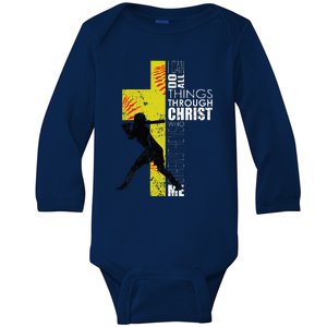 Softball Gifts Players N Christian Religious Baby Long Sleeve Bodysuit