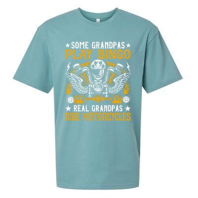 Some Grandpas Play Bingo Real Grandpas Ride Motorcycles Gift Sueded Cloud Jersey T-Shirt