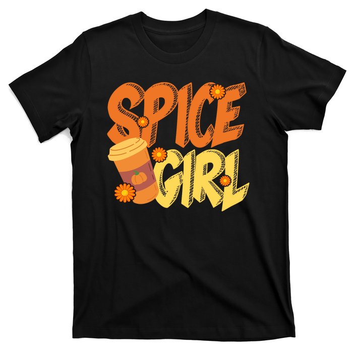 Spice Girl Pumpkin Coffee Lover Fall T-Shirt