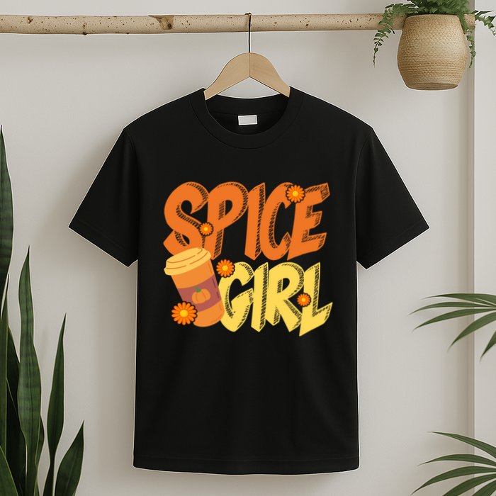 Spice Girl Pumpkin Coffee Lover Fall T-Shirt