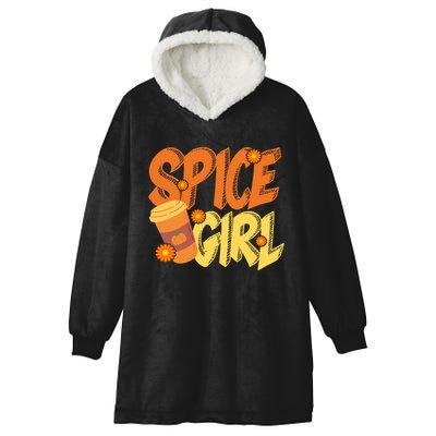 Spice Girl Pumpkin Coffee Lover Fall Hooded Wearable Blanket