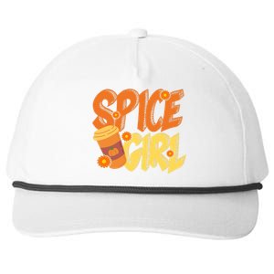 Spice Girl Pumpkin Coffee Lover Fall Snapback Five-Panel Rope Hat