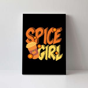 Spice Girl Pumpkin Coffee Lover Fall Canvas