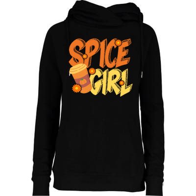 Spice Girl Pumpkin Coffee Lover Fall Womens Funnel Neck Pullover Hood