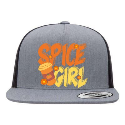 Spice Girl Pumpkin Coffee Lover Fall Flat Bill Trucker Hat