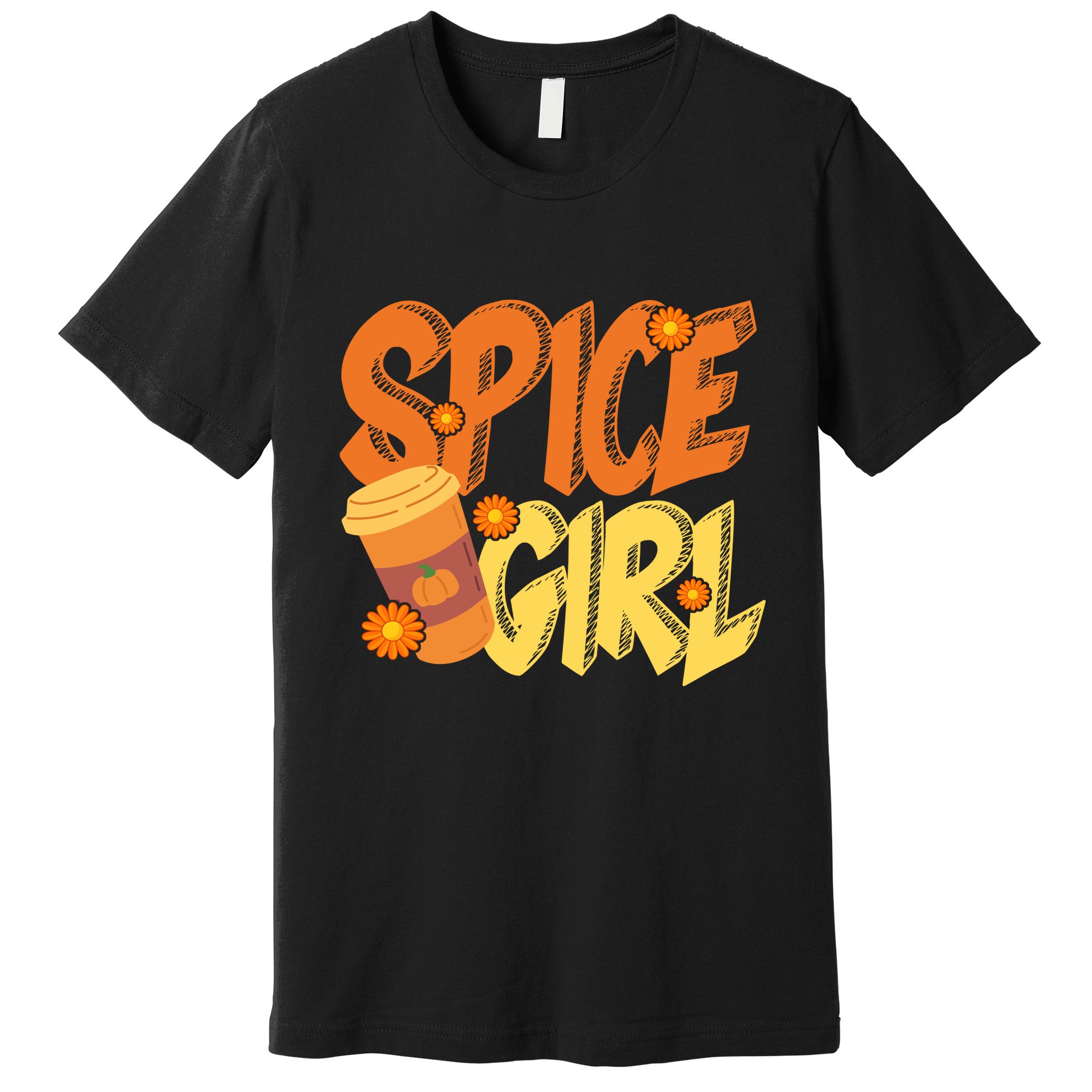 Spice Girl Pumpkin Coffee Lover Fall Premium T-Shirt