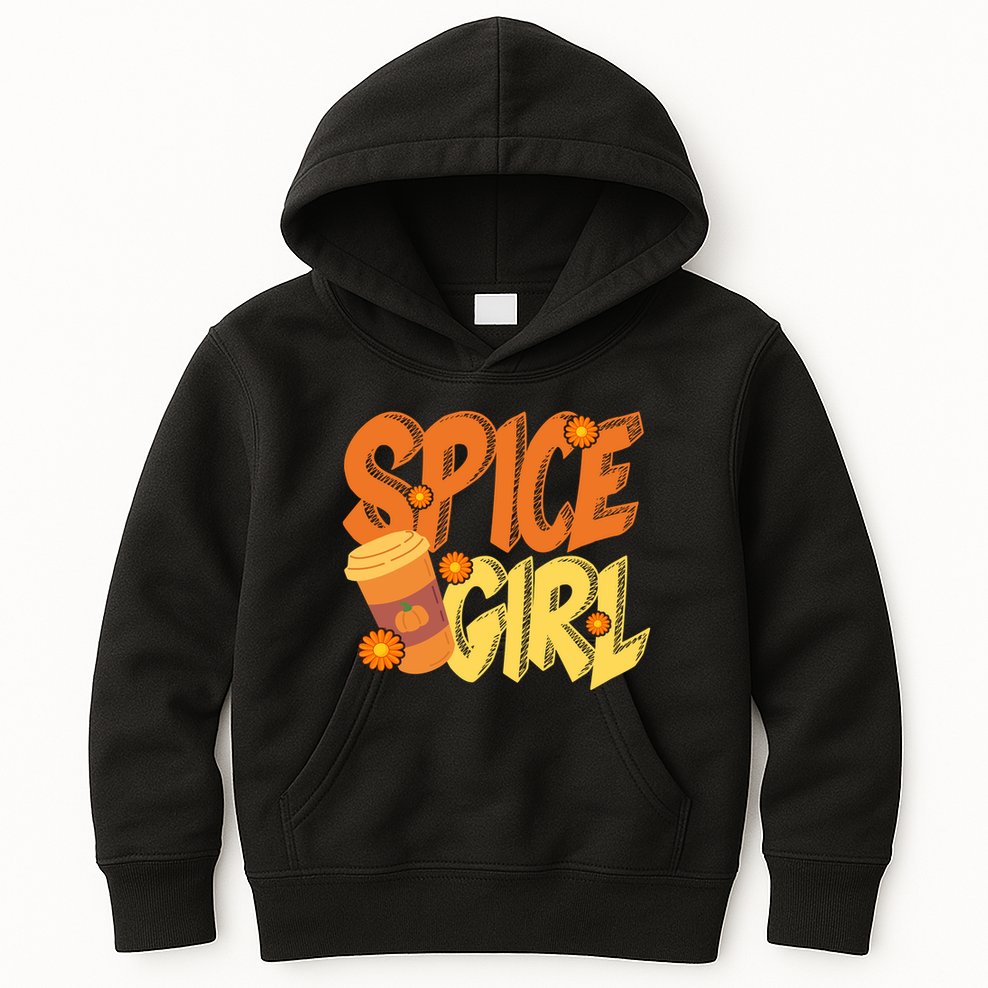 Spice Girl Pumpkin Coffee Lover Fall Kids Hoodie