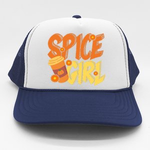 Spice Girl Pumpkin Coffee Lover Fall Trucker Hat