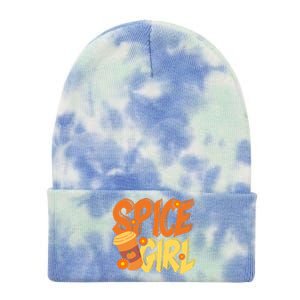 Spice Girl Pumpkin Coffee Lover Fall Tie Dye 12in Knit Beanie