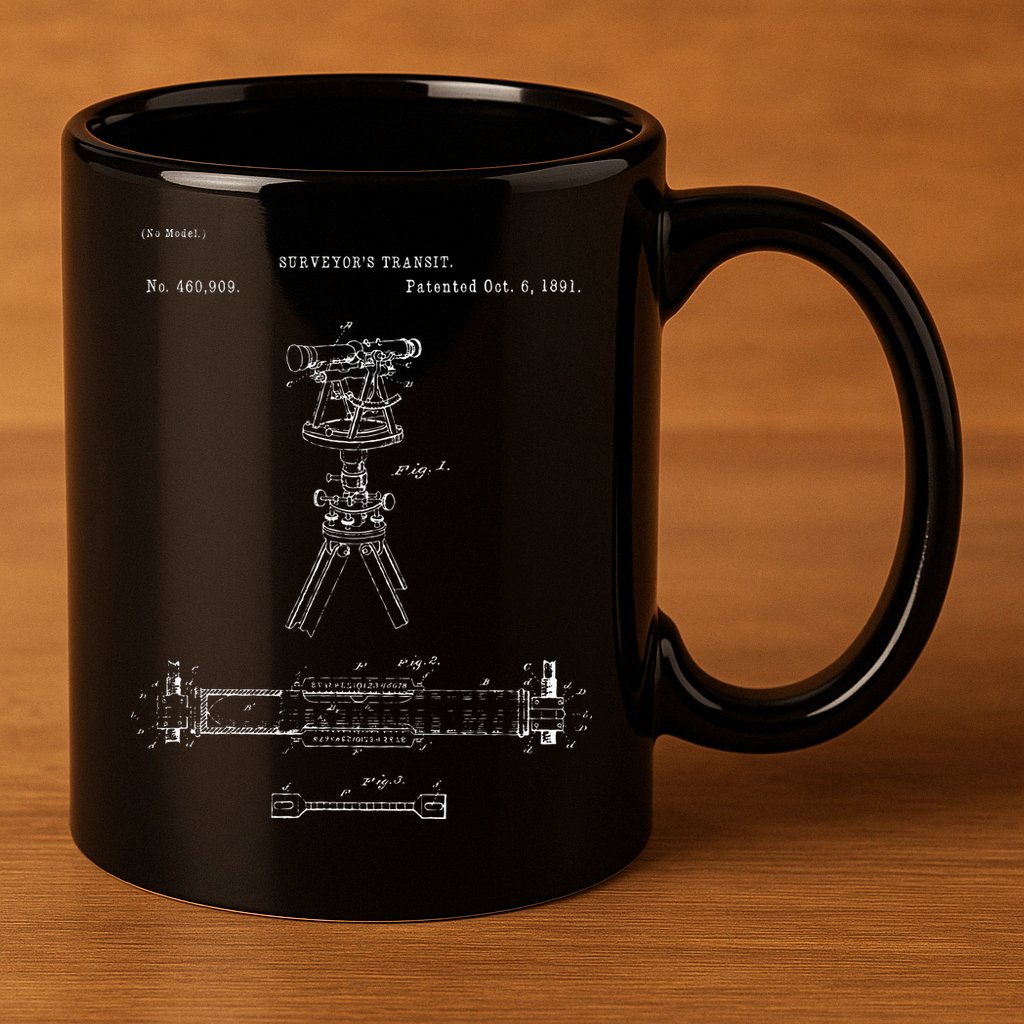 Surveying Gift Property Land Surveyor Tool 11oz C Handle Ceramic Mug