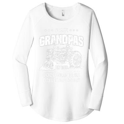 Some Grandpas Play Bingo Cool Grandpas Drive Tractors Farmer Women's Perfect Tri Tunic Long Sleeve Shirt