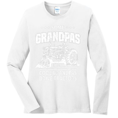 Some Grandpas Play Bingo Cool Grandpas Drive Tractors Farmer Ladies Long Sleeve Shirt