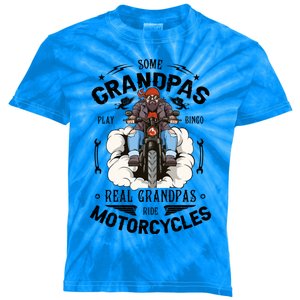 Some Grandpas Play Bingo Real Grandpas Ride Motorcycles Great Gift Kids Tie-Dye T-Shirt