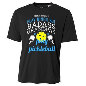 Some Grandpas Play Bingo But Badass Grandpas Play Pickleball Cooling Performance Crew T-Shirt