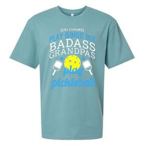 Some Grandpas Play Bingo But Badass Grandpas Play Pickleball Sueded Cloud Jersey T-Shirt