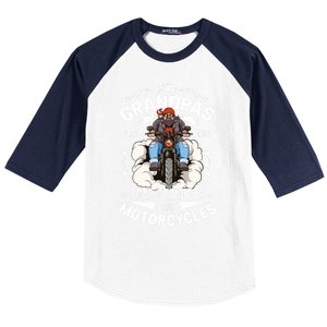 Some Grandpas Play Bingo Real Grandpas Ride Motorcycles Meaningful Gift Baseball Sleeve Shirt