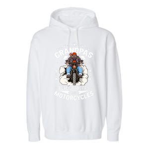 Some Grandpas Play Bingo Real Grandpas Ride Motorcycles Meaningful Gift Garment-Dyed Fleece Hoodie