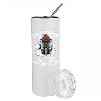 Some Grandpas Play Bingo Real Grandpas Ride Motorcycles Meaningful Gift Stainless Steel Tumbler