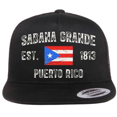 Sabana Grande Puerto Rico Est 1813 Flat Bill Trucker Hat