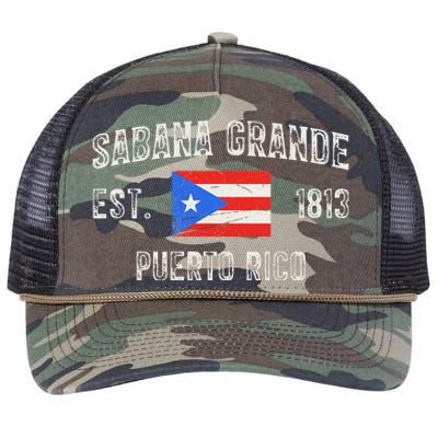 Sabana Grande Puerto Rico Est 1813 Retro Rope Trucker Hat Cap