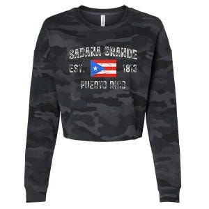 Sabana Grande Puerto Rico Est 1813 Puerto Rico Cropped Pullover Crew