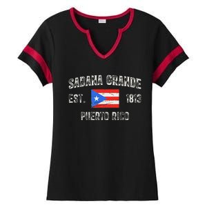 Sabana Grande Puerto Rico Est 1813 Puerto Rico Ladies Halftime Notch Neck Tee