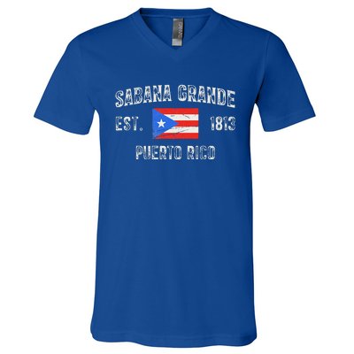 Sabana Grande Puerto Rico Est 1813 Puerto Rico V-Neck T-Shirt