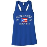 Sabana Grande Puerto Rico Est 1813 Puerto Rico Women's Racerback Tank