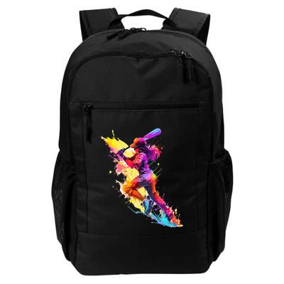 Softball girl paint splash Baseball woman Backpack