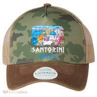 Santorini Greece Painting Souvenir Legacy Tie Dye Trucker Hat