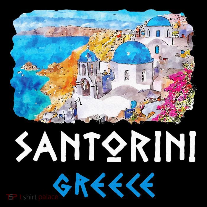 Santorini Greece Painting Souvenir Impact Tech Backpack