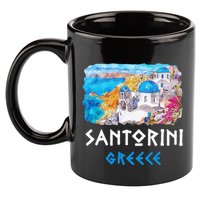 Santorini Greece Painting Souvenir 11oz C Handle Ceramic Mug