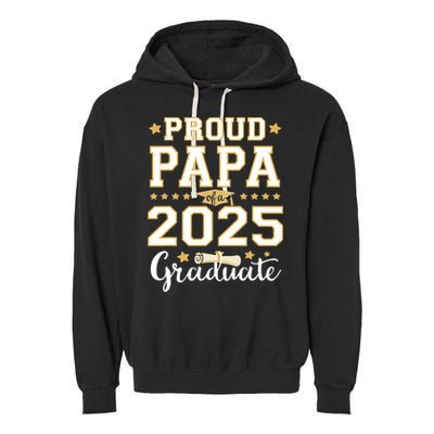 Senior Graduation Proud Papa 2025 Graduate Class Matching  Garment-Dyed Fleece Hoodie