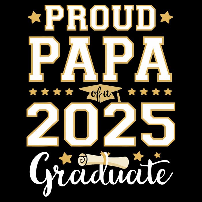 Senior Graduation Proud Papa 2025 Graduate Class Matching  Cooling Performance Crew T-Shirt