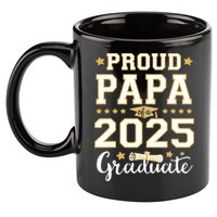 Senior Graduation Proud Papa 2025 Graduate Class Matching  11oz C Handle Ceramic Mug