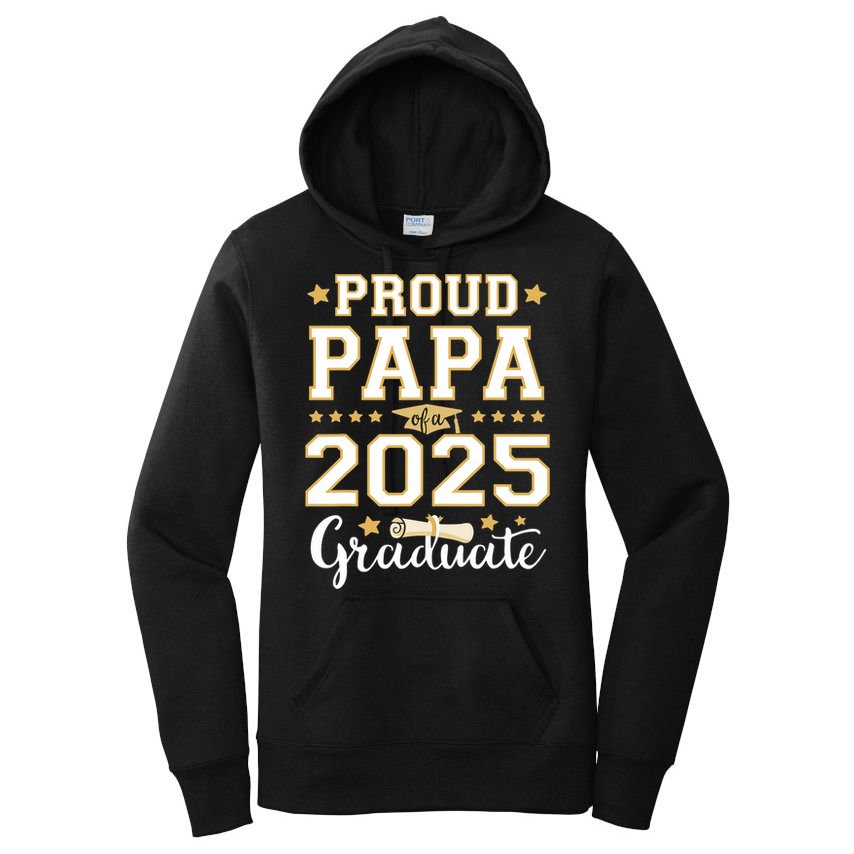 Senior Graduation Proud Papa 2025 Graduate Class Matching  Women's Pullover Hoodie