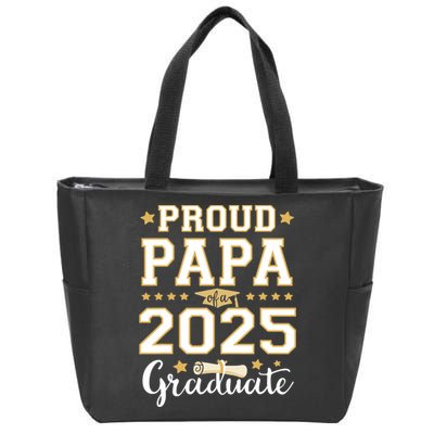 Senior Graduation Proud Papa 2025 Graduate Class Matching  Zip Tote Bag