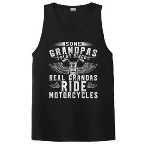 Some Grandpas Play Bingo Real Grandpas Ride Motorcycle Biker Cool Gift PosiCharge Competitor Tank