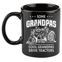 Some Grandpas Play Bingo Cool Grandpas Drive Tractors Farmer 11oz C Handle Ceramic Mug
