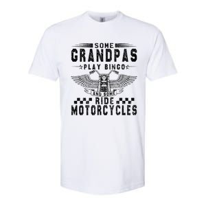 Some Grandpas Play Bingo Real Grandpas Ride Motorcycle Biker Gift Softstyle CVC T-Shirt