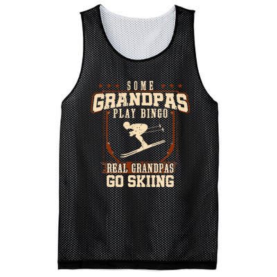 Some Grandpas Play Bingo Real Grandpas Go Skiing Mesh Reversible Basketball Jersey Tank