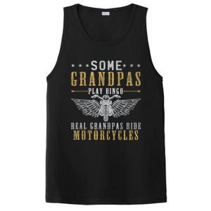 Some Grandpas Play Bingo Real Grandpas Ride Motorcycle Biker Cool Gift PosiCharge Competitor Tank