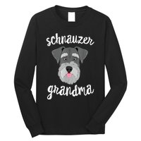 Schnauzer Grandma Pawma Dog Grandparents Grand Maw Long Sleeve Shirt